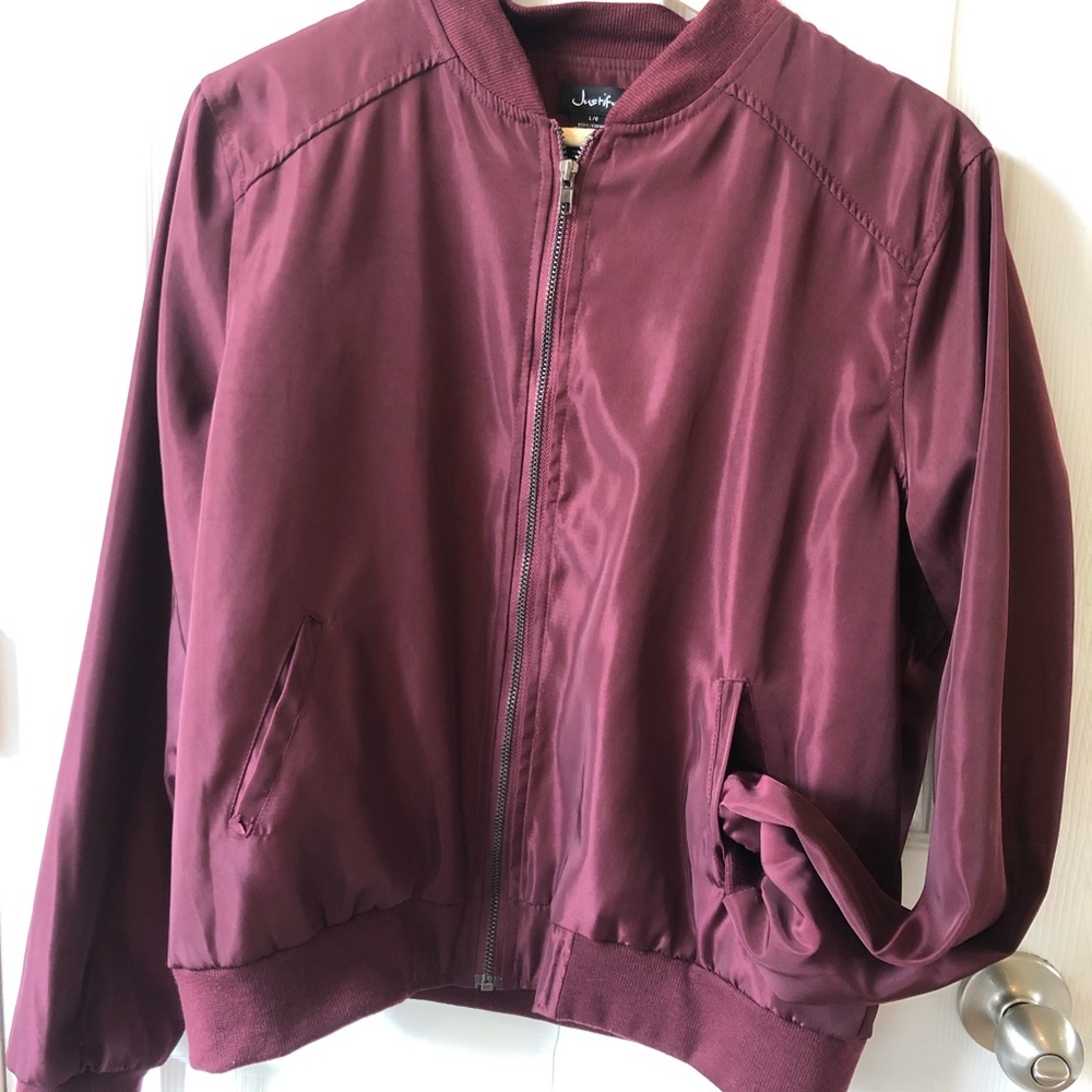 bomber silk jacket